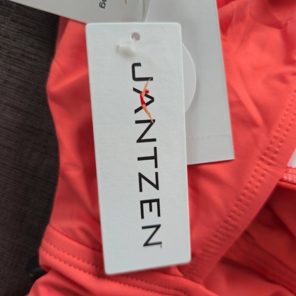 NWT JANTZEN Women's Peach Jewel Portrait Back One-piece Swimsuit Size 10 - Picture 12 of 13